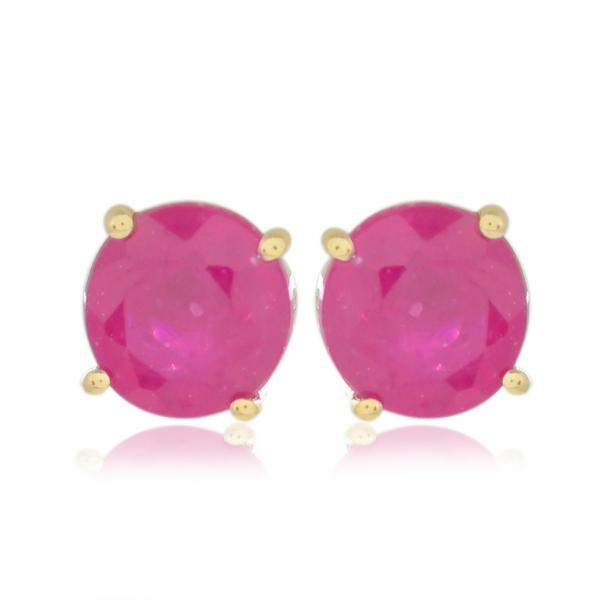 Boucles d'oreilles en or 18 carats, Rubis BeauReal