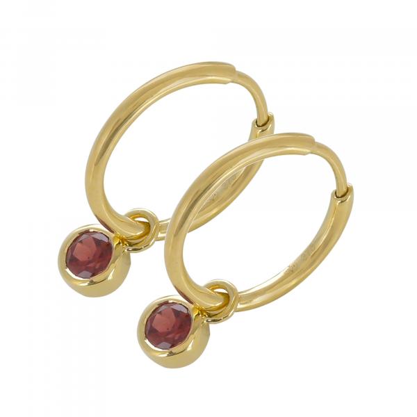 Boucles d'oreilles en or 18 carats, Grenat BeauReal