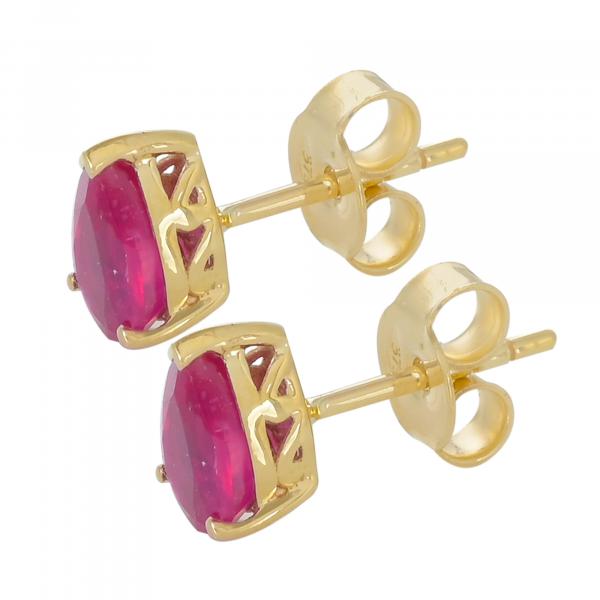 Boucles d'oreilles en or 9 carats, Rubis BeauReal