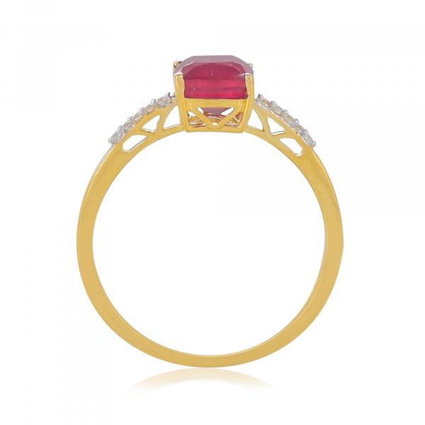 Bague en or 9 carats, Rubis et Diamants BeauReal
