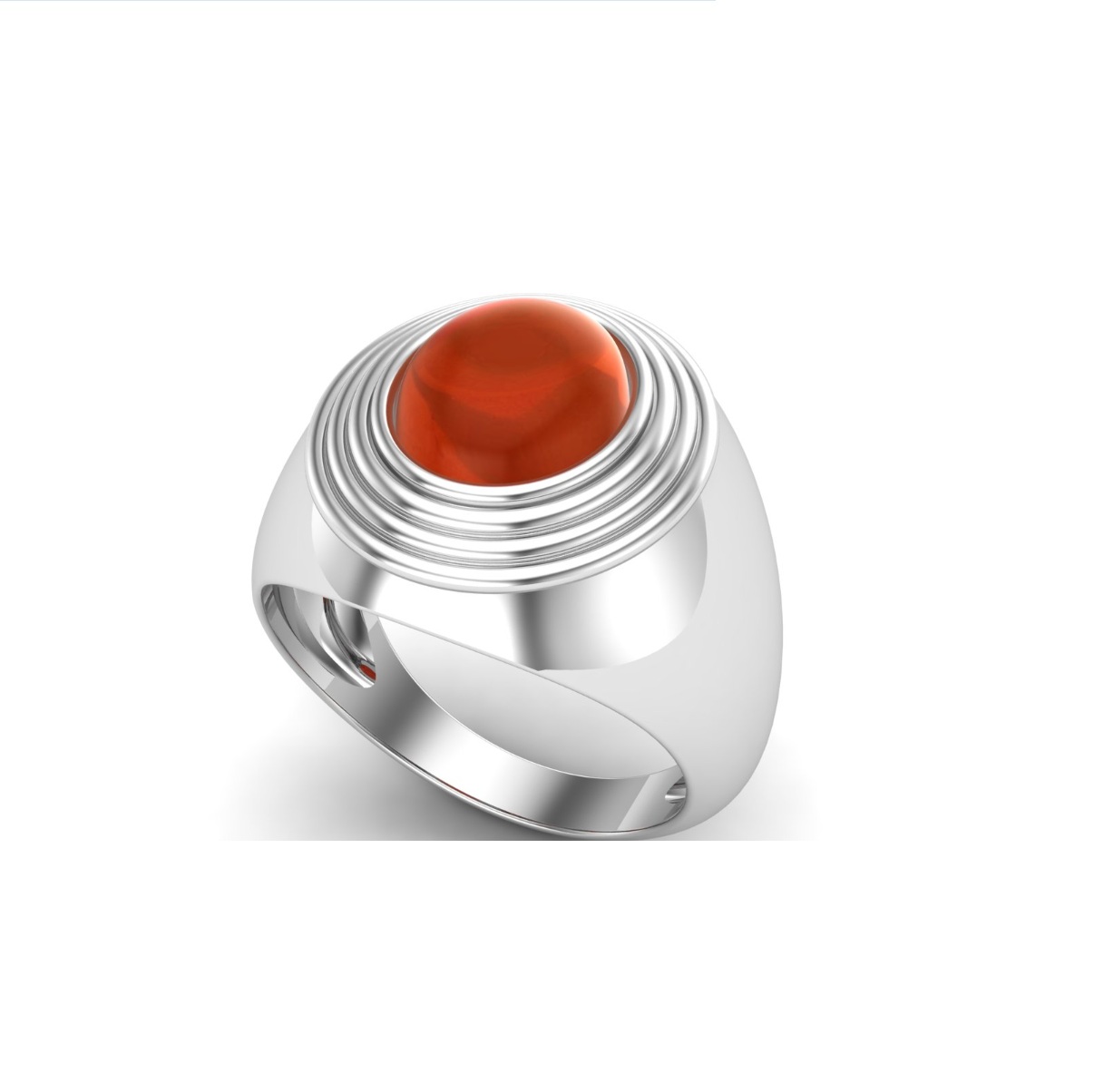 Bague œil de taureau argent Saturne chevaliere