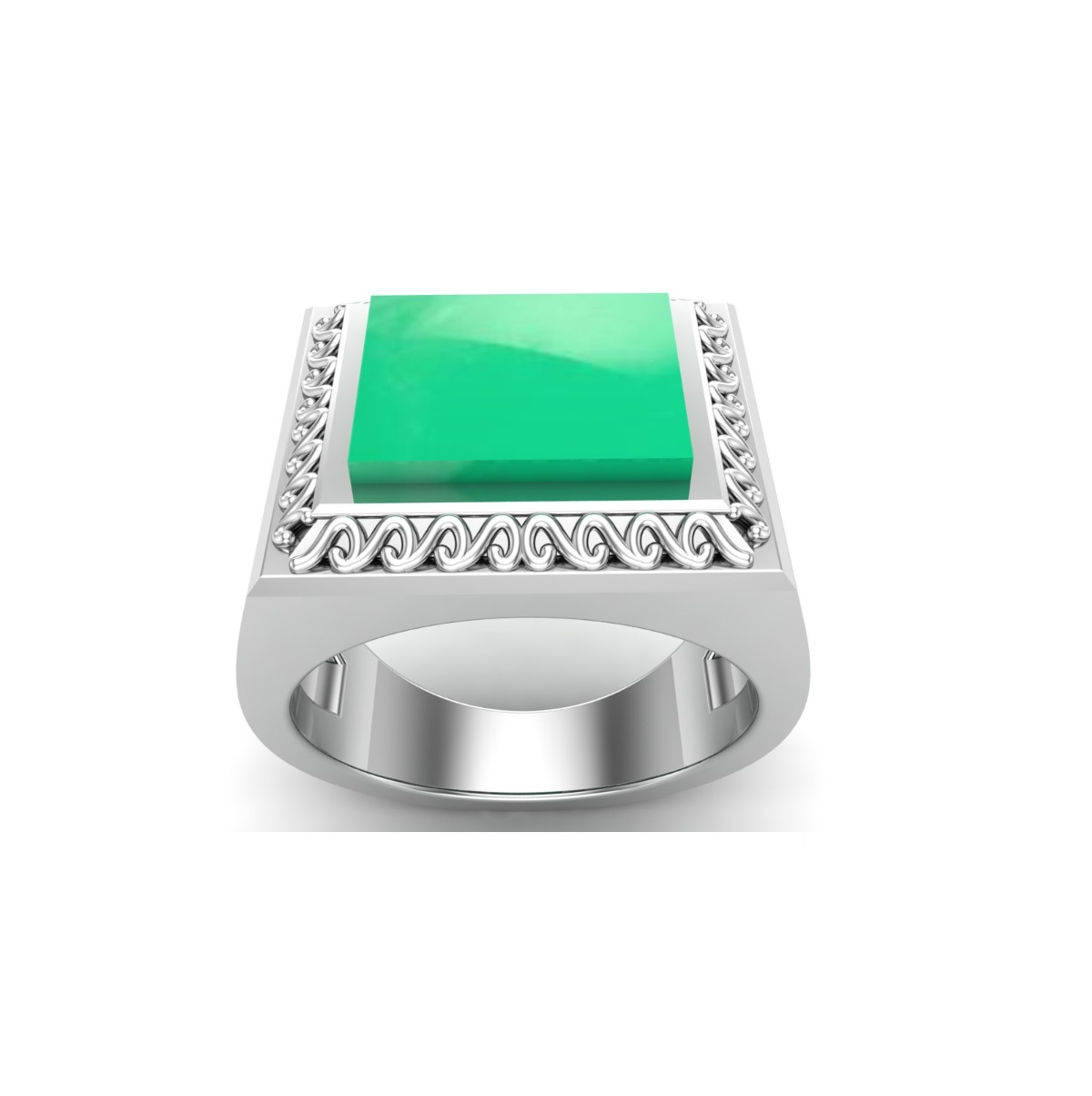 Bague aventurine argent Troie chevalière