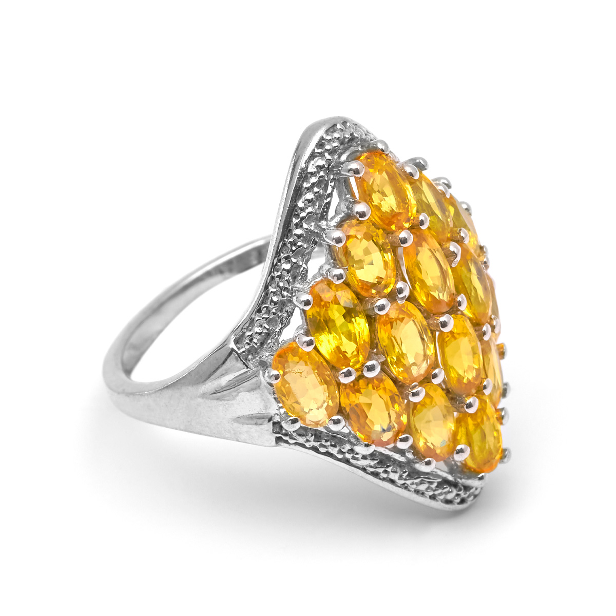 Bague Bague saphir jaune argent Eleonora