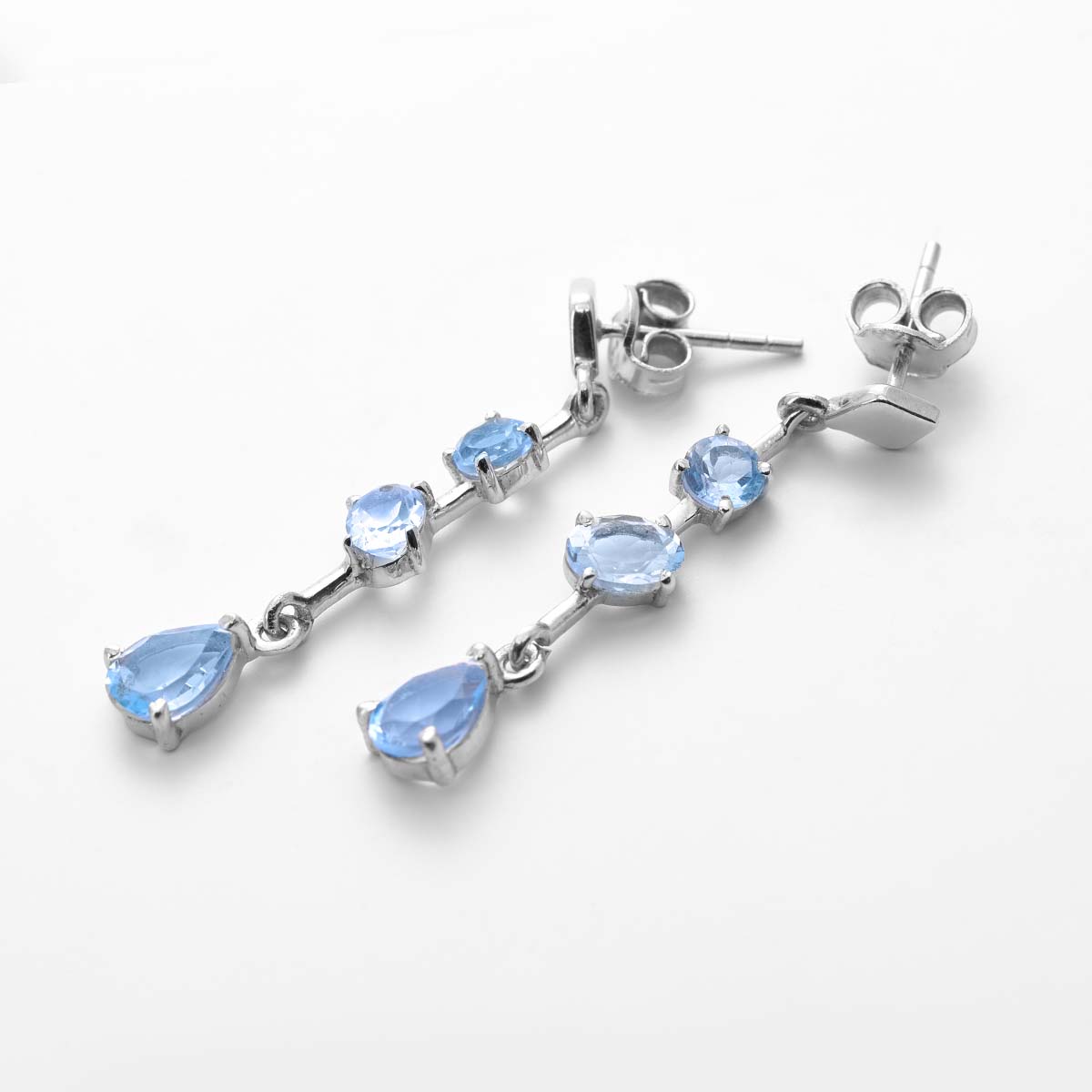 Boucles d'oreilles topaze argent Sky