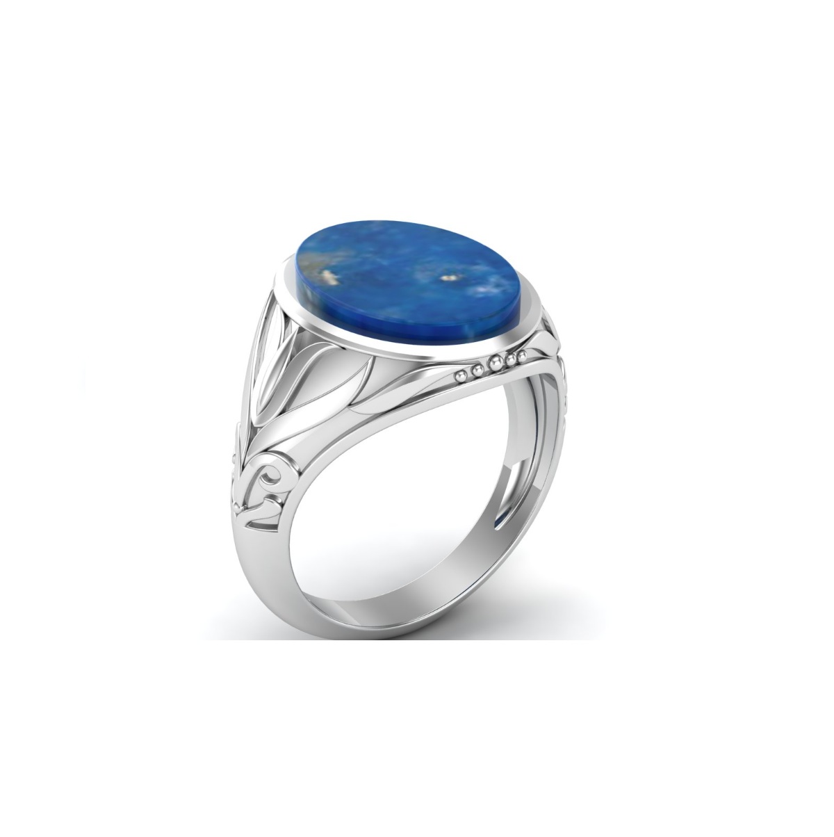 Bague lapis lazuli argent Baba chevalière