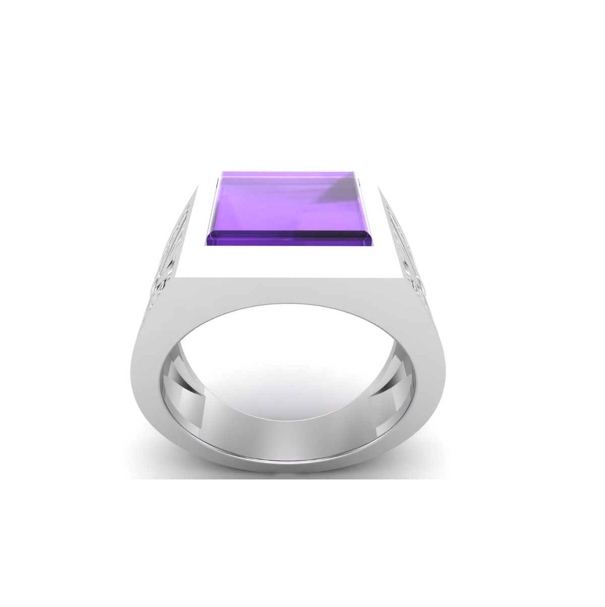 Bague amethyste argent Luis chevalière