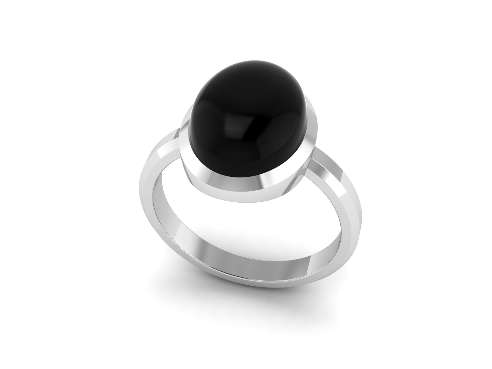 Bague onyx argent Piton