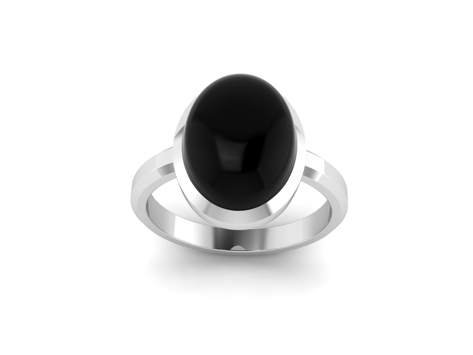 Bague onyx argent Piton