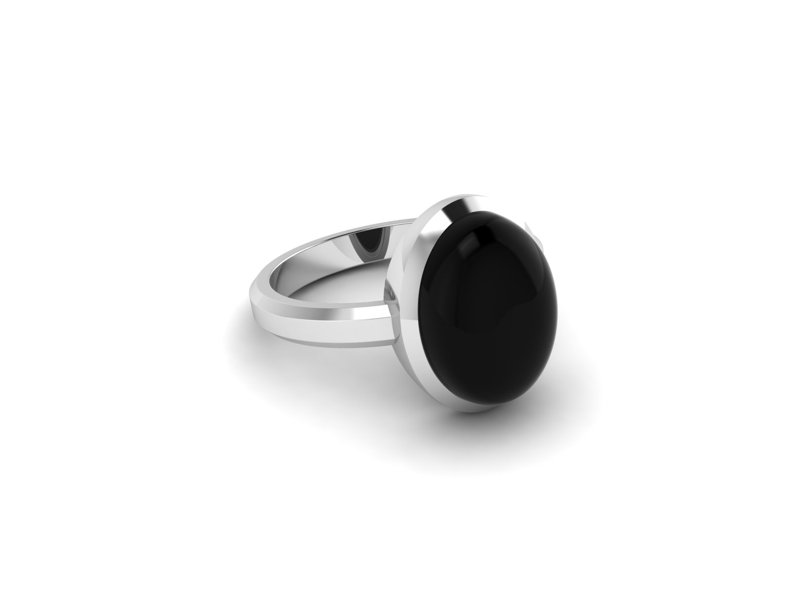 Bague onyx argent Piton