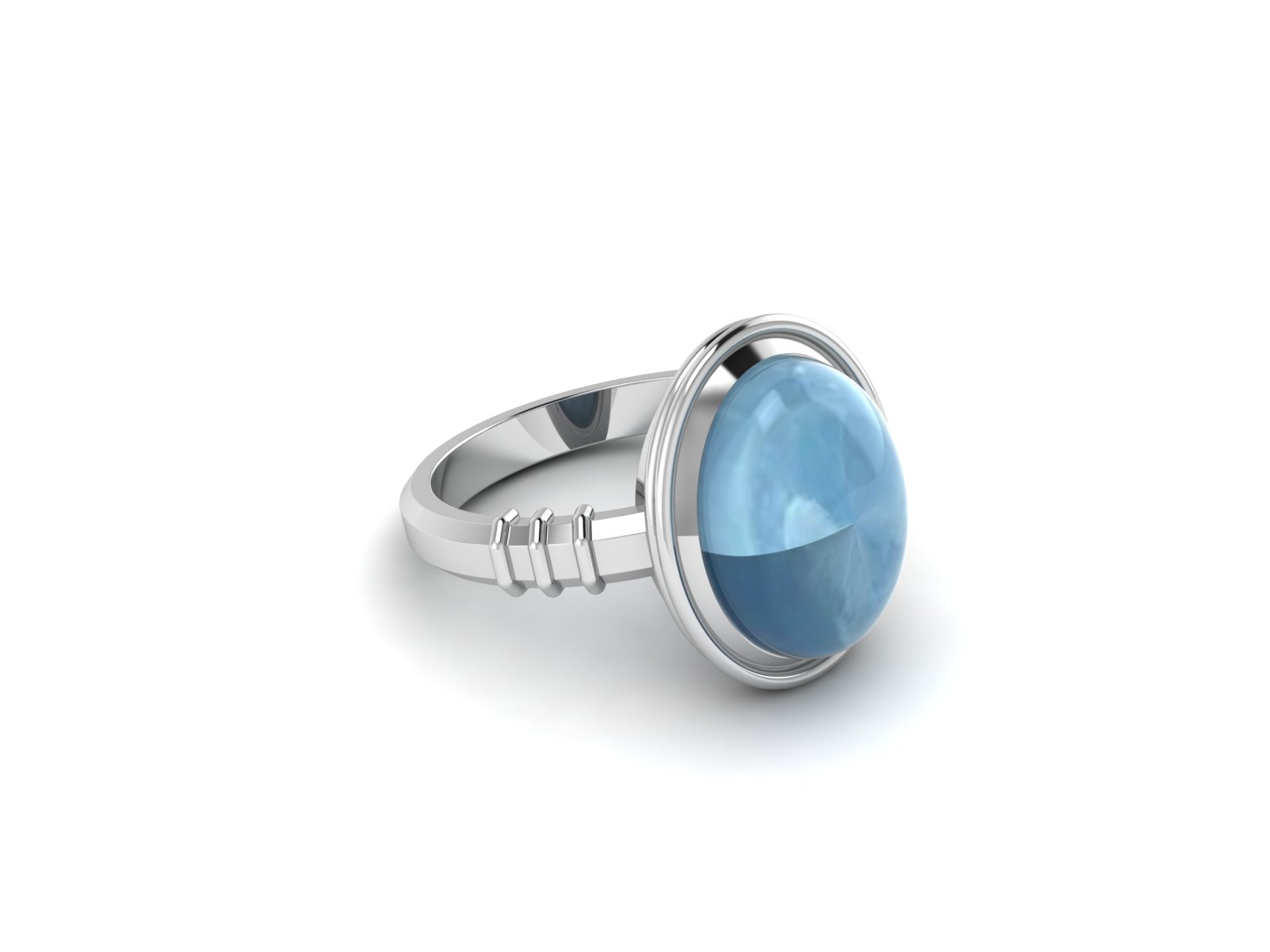 Bague calcedoine argent Merlin