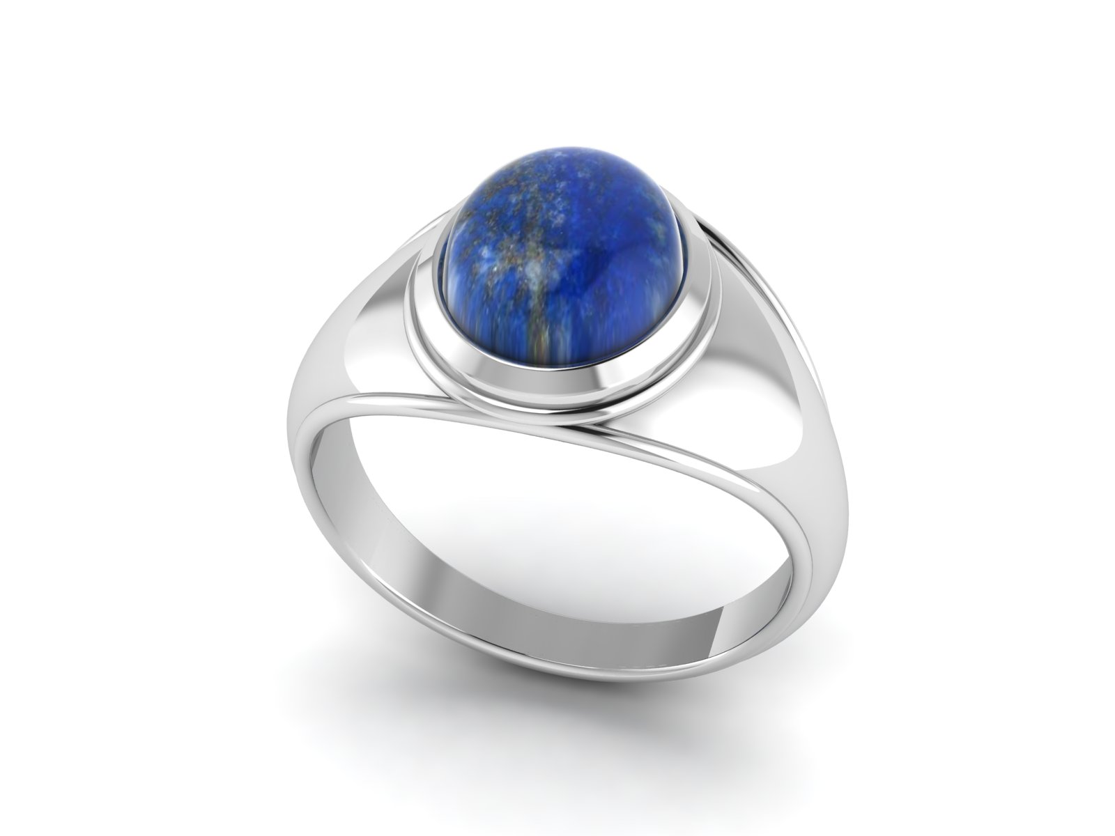 Bague lapis lazuli argent Milos chevalière