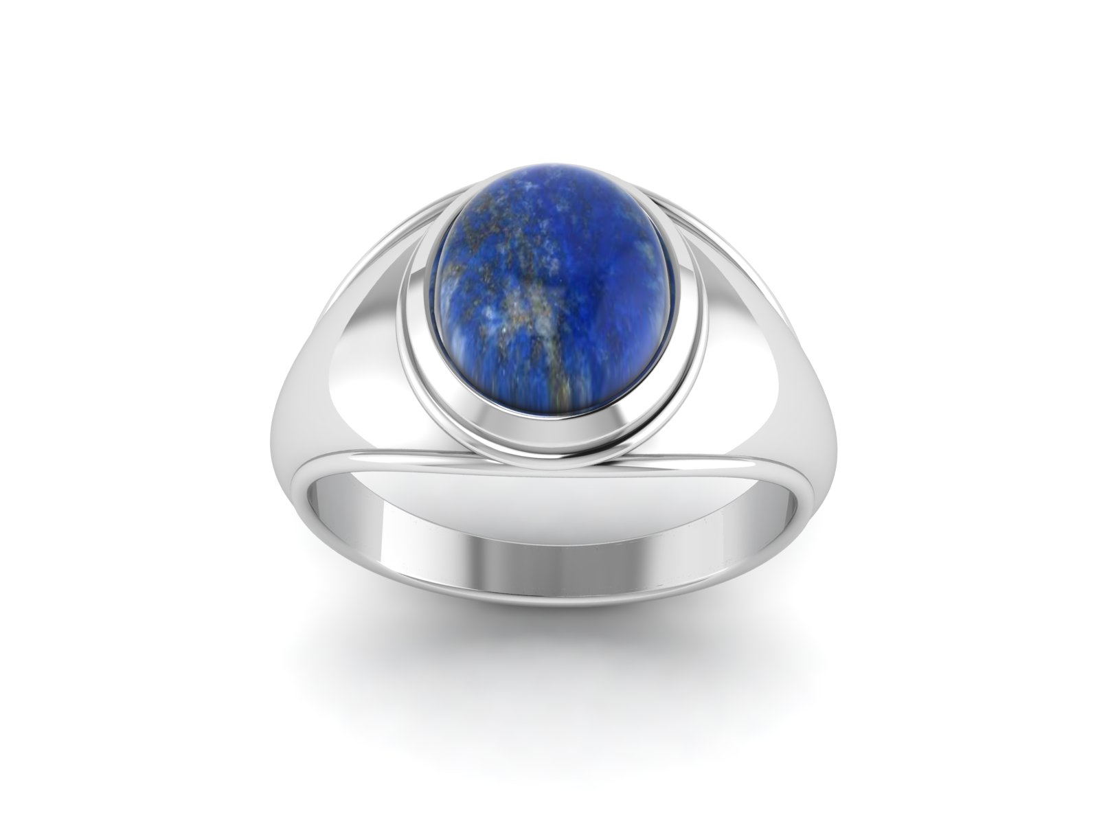 Bague lapis lazuli argent Milos chevalière