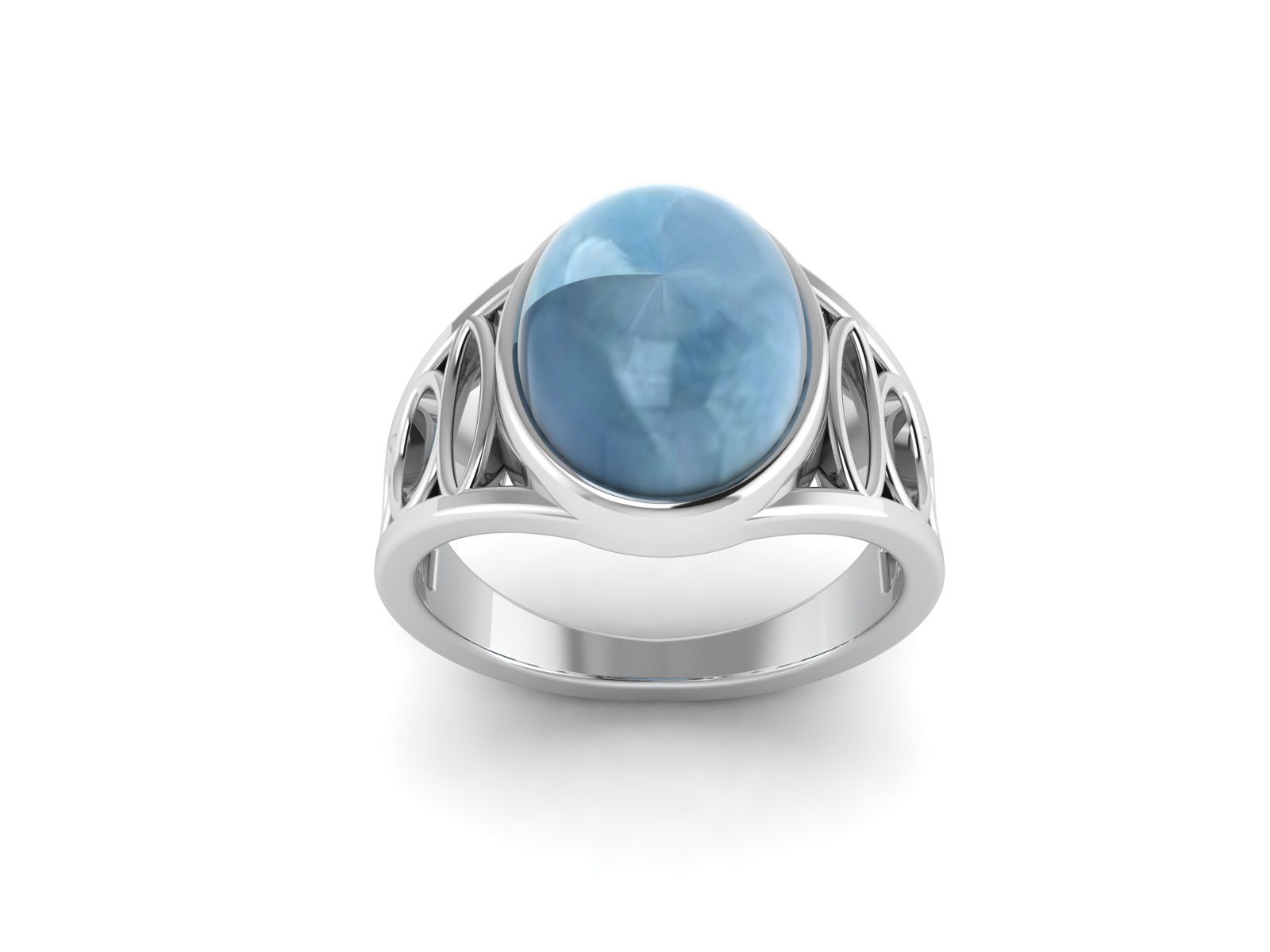 Bague calcedoine argent Neptune