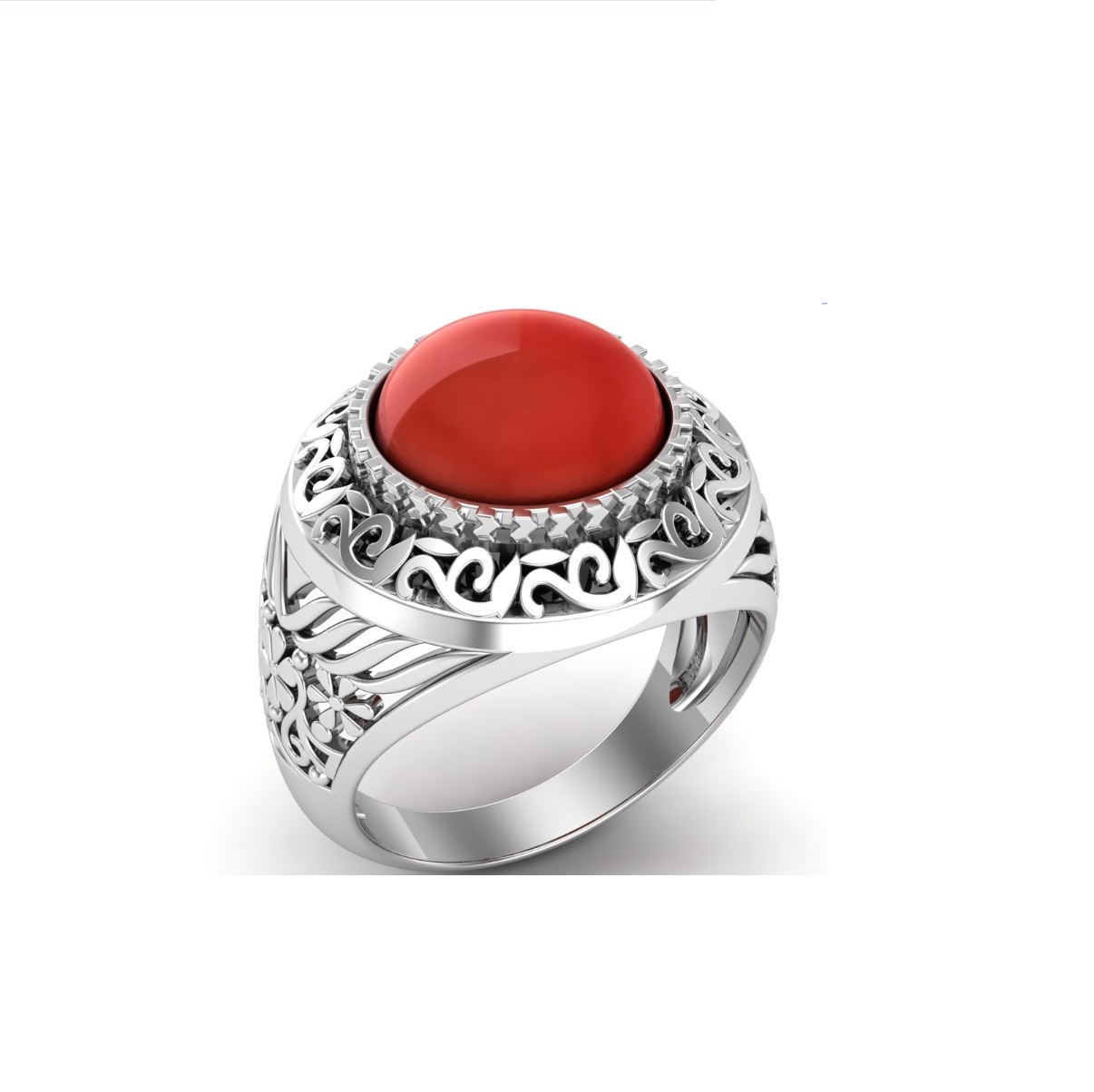 Bague cornaline argent Sahara chevaliere