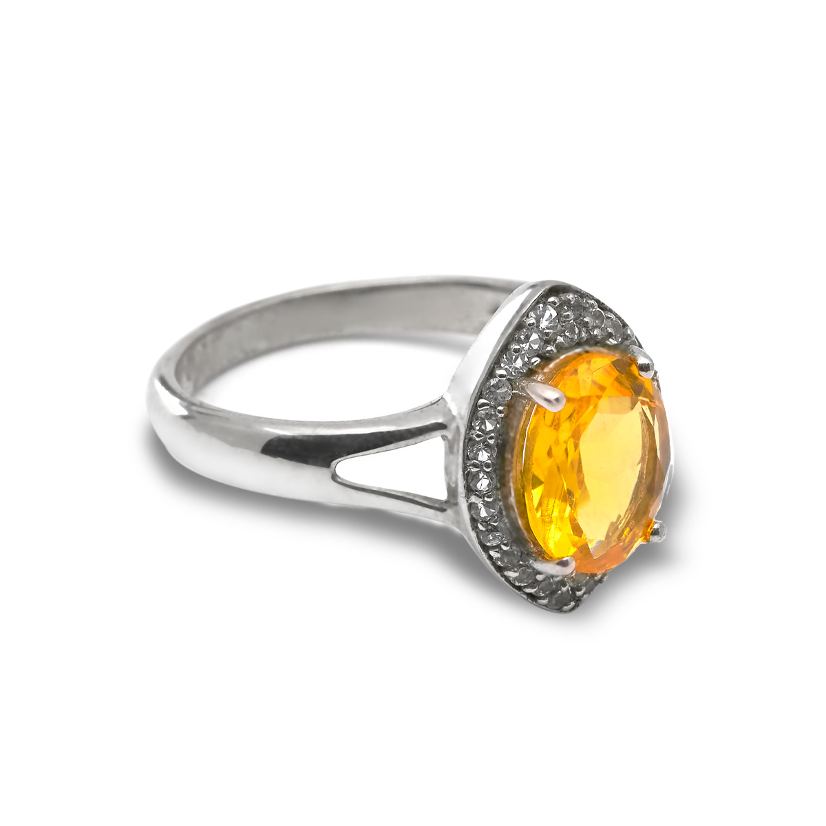 Bague citrine, topaze argent Catherina