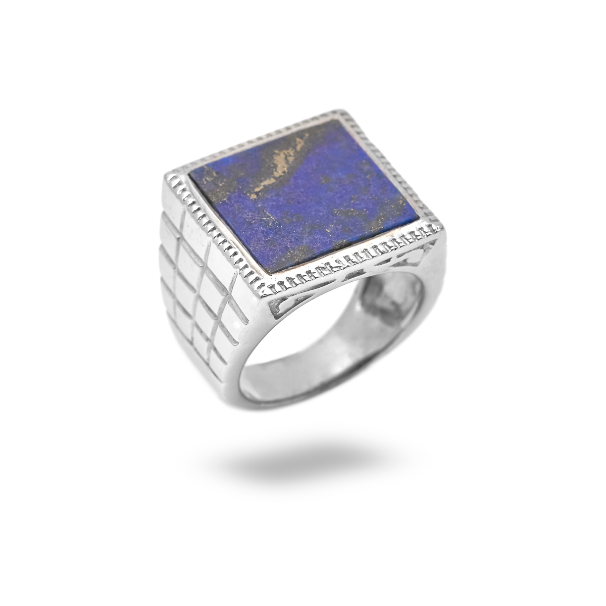 Bague lapis lazuli argent Persia chevalière