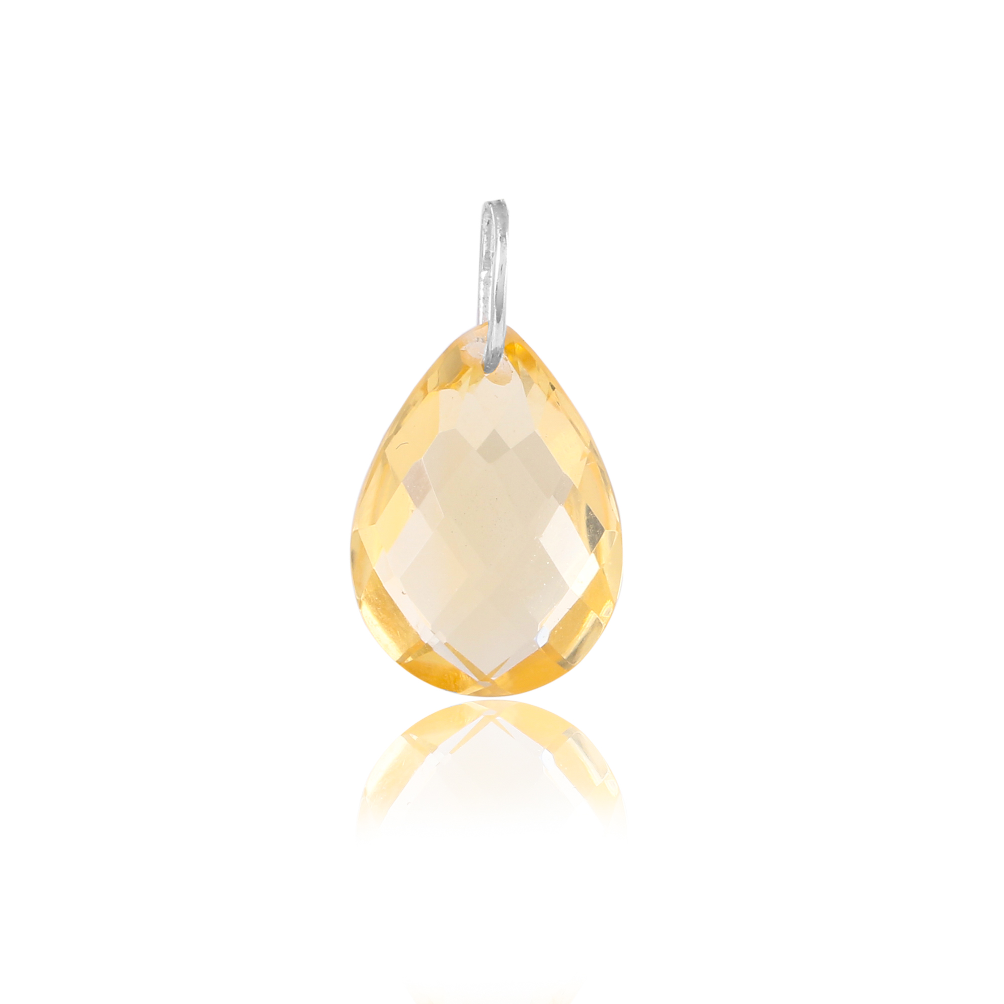 Pendentif en argent en pierre naturelle citrine Celestine