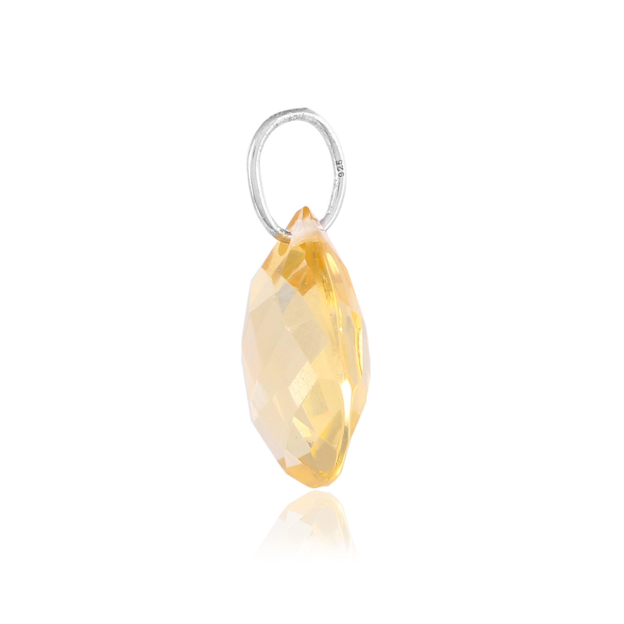 Pendentif en argent en pierre naturelle citrine Celestine