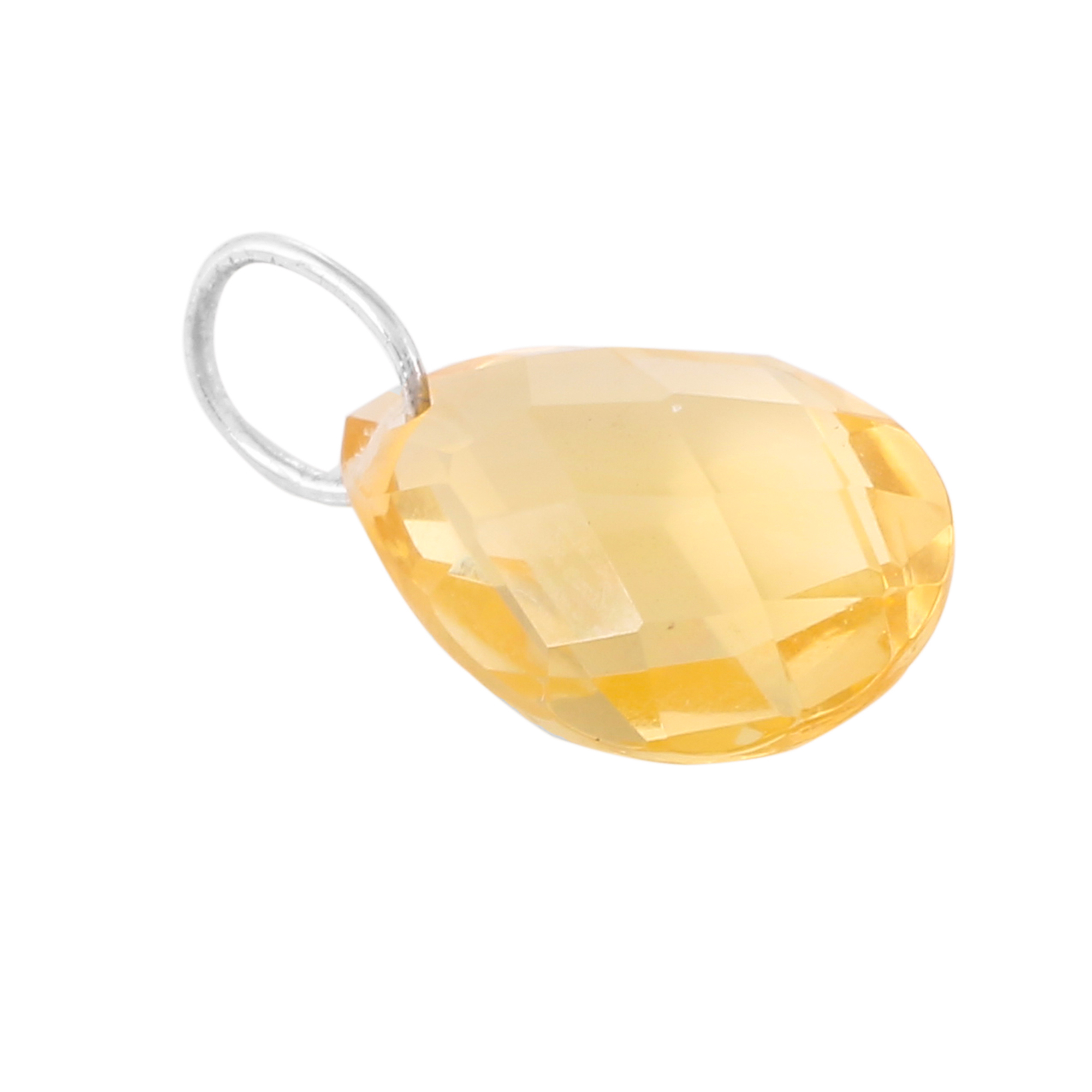 Pendentif en argent en pierre naturelle citrine Celestine