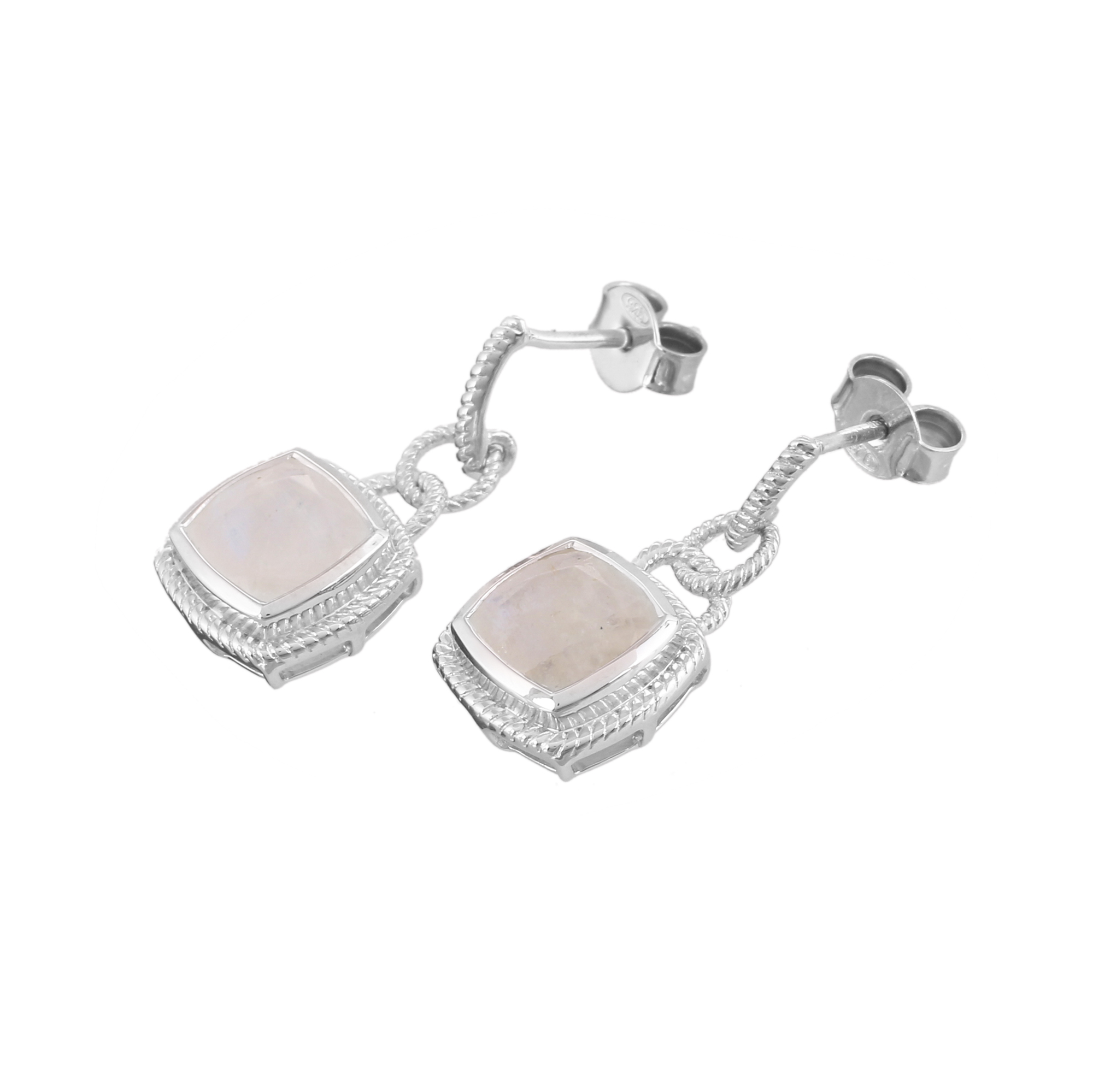 Boucle d'oreilles en argent en pierre naturelle pierre de lune Cassie