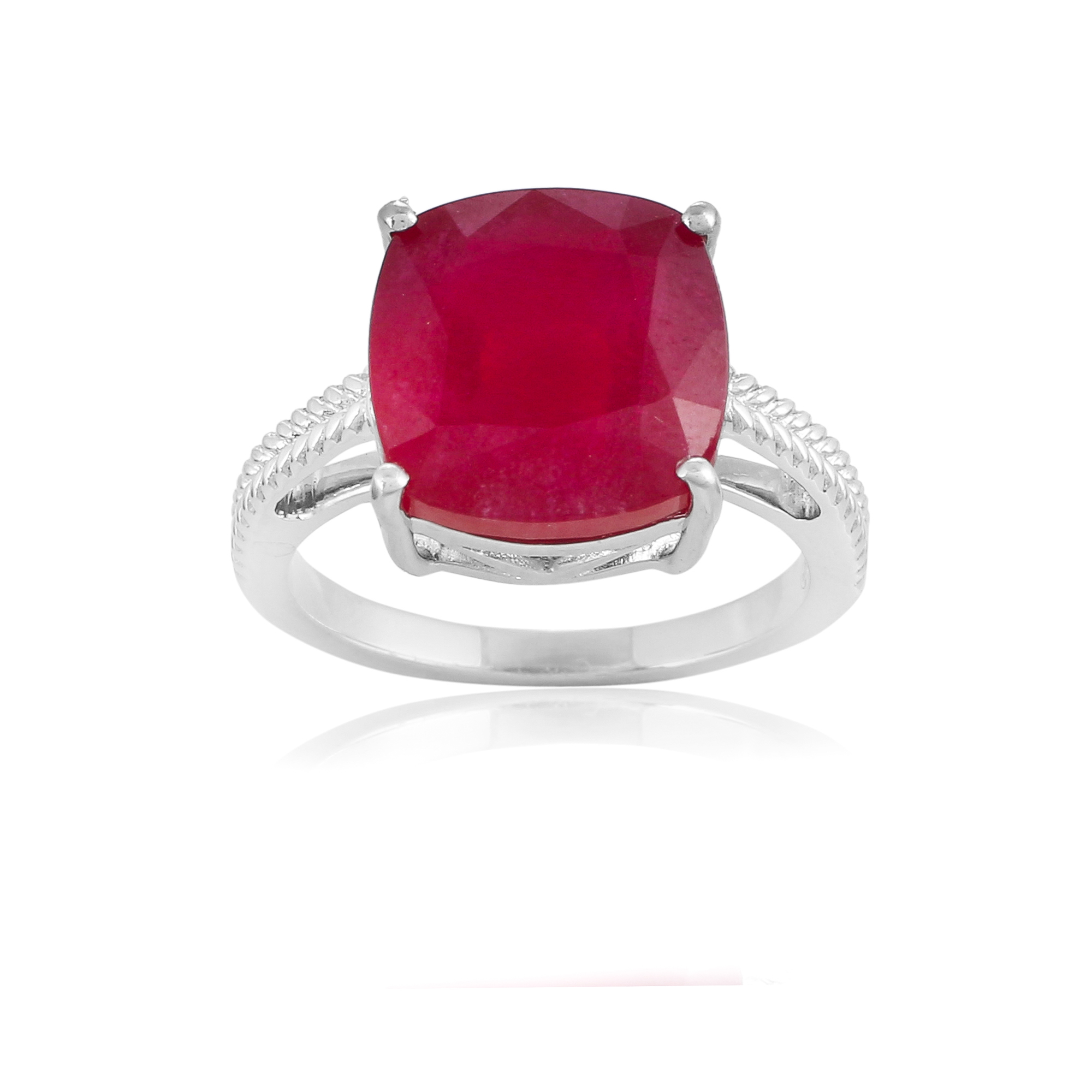 Bague en argent en pierre naturelle rubis Flavia