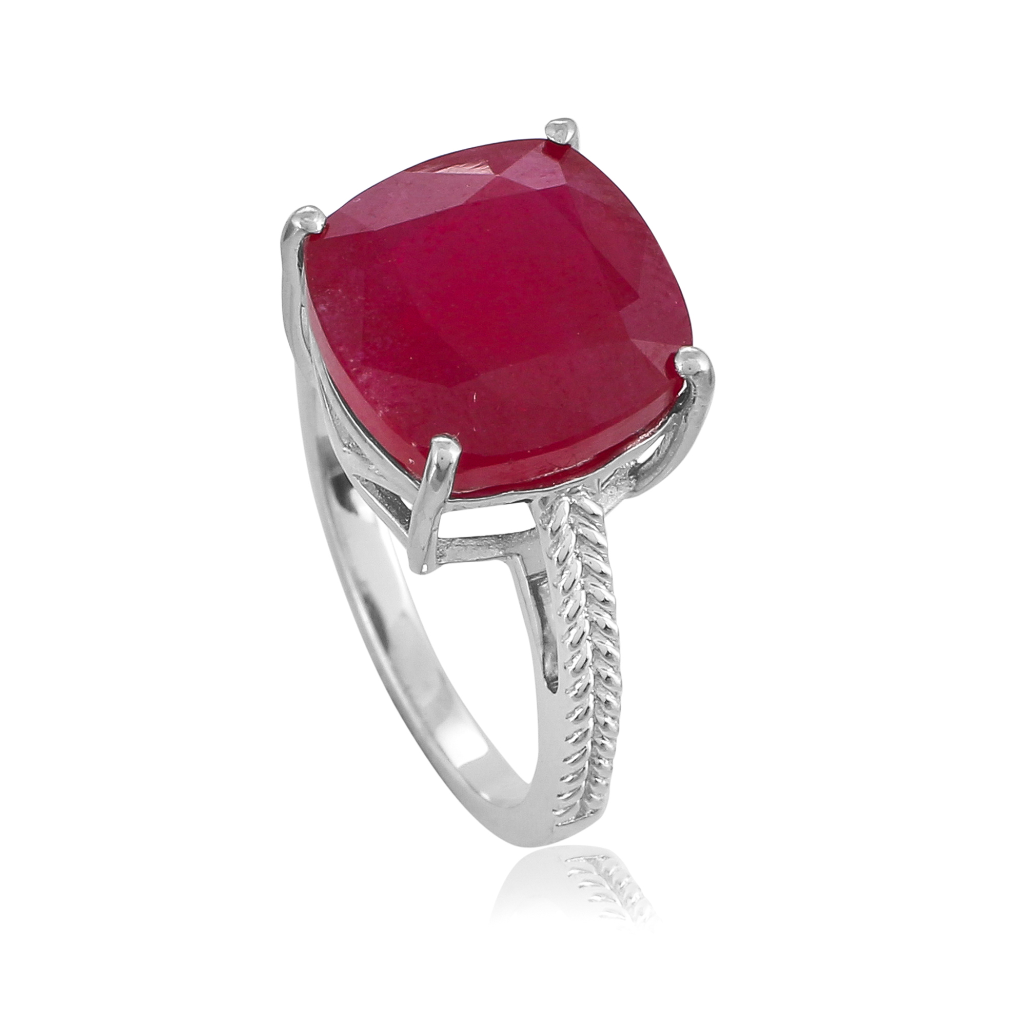 Bague en argent en pierre naturelle rubis Flavia