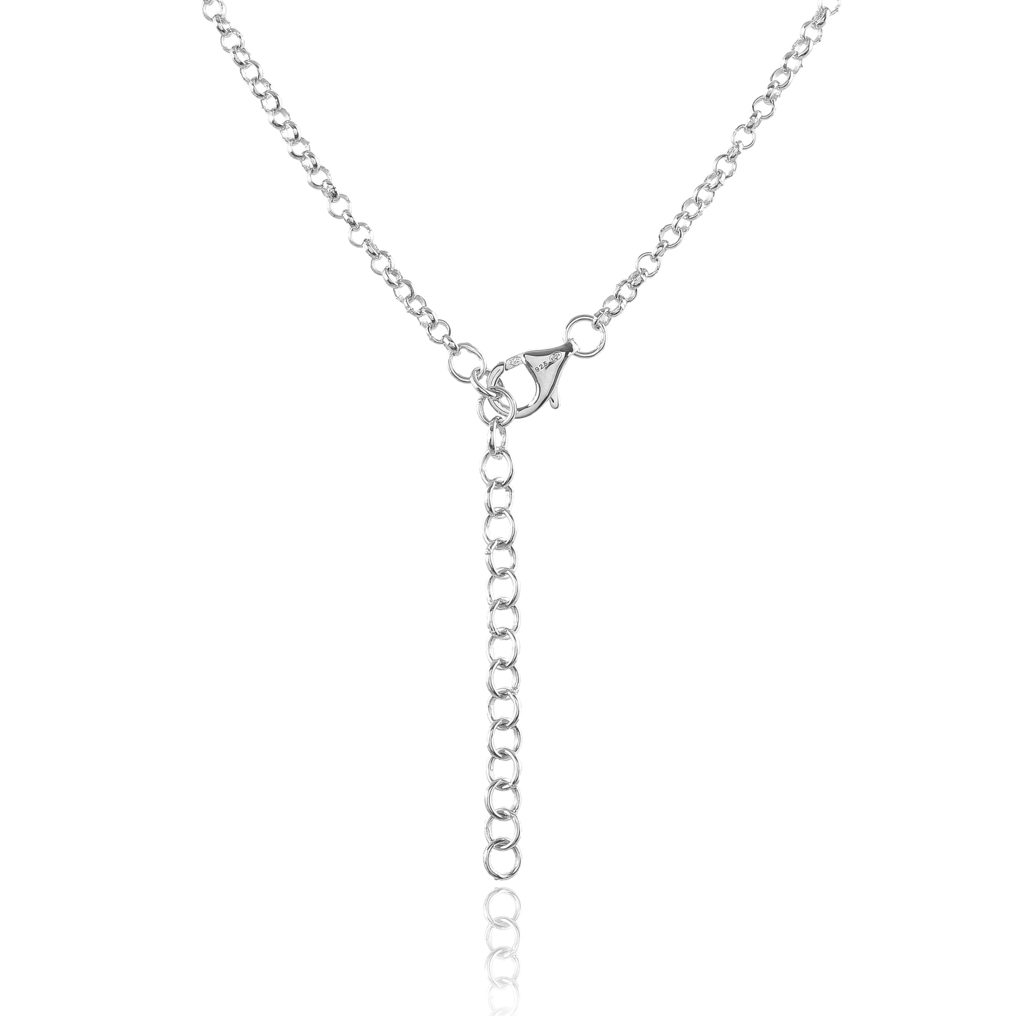 Collier en argent en pierres naturelles cornaline et topaze blanche Cindy