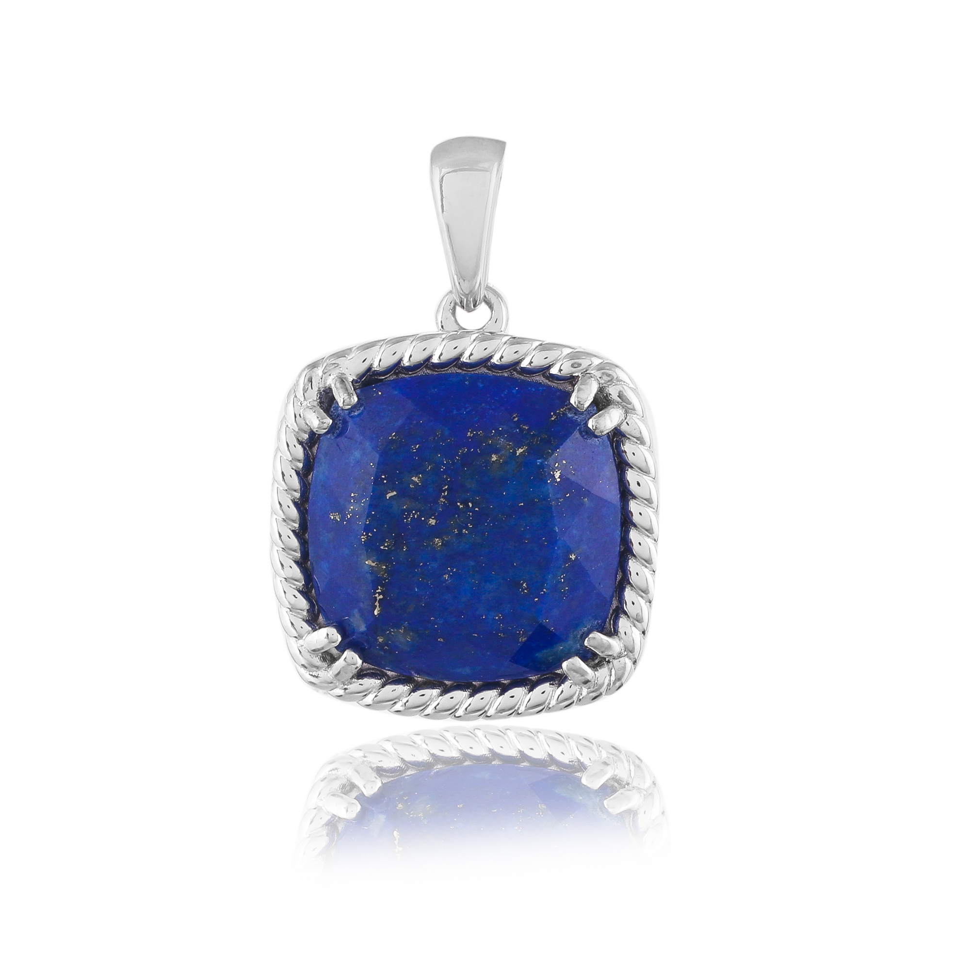 Pendentif en argent en pierre naturelle lapis lazuli Clara