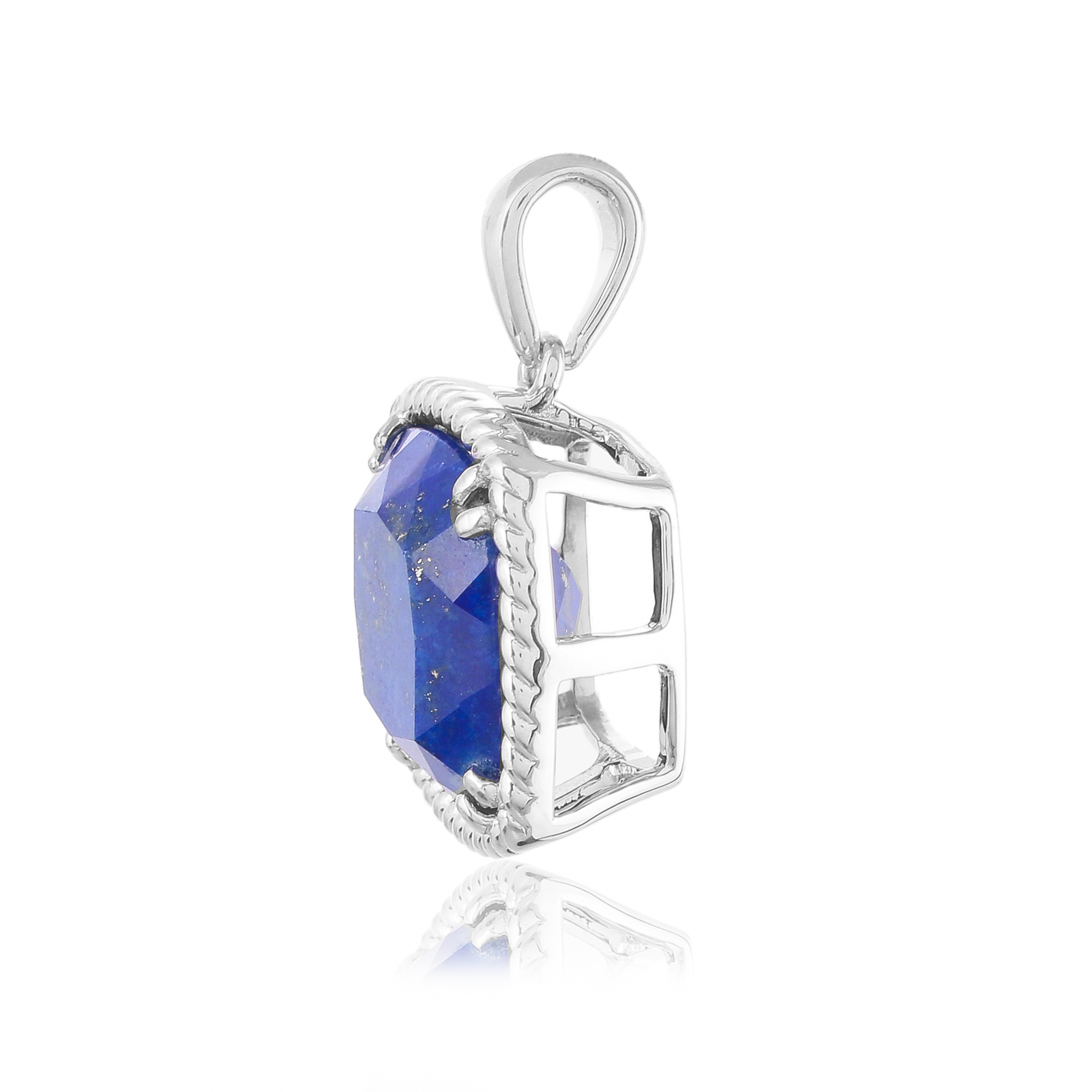 Pendentif en argent en pierre naturelle lapis lazuli Clara