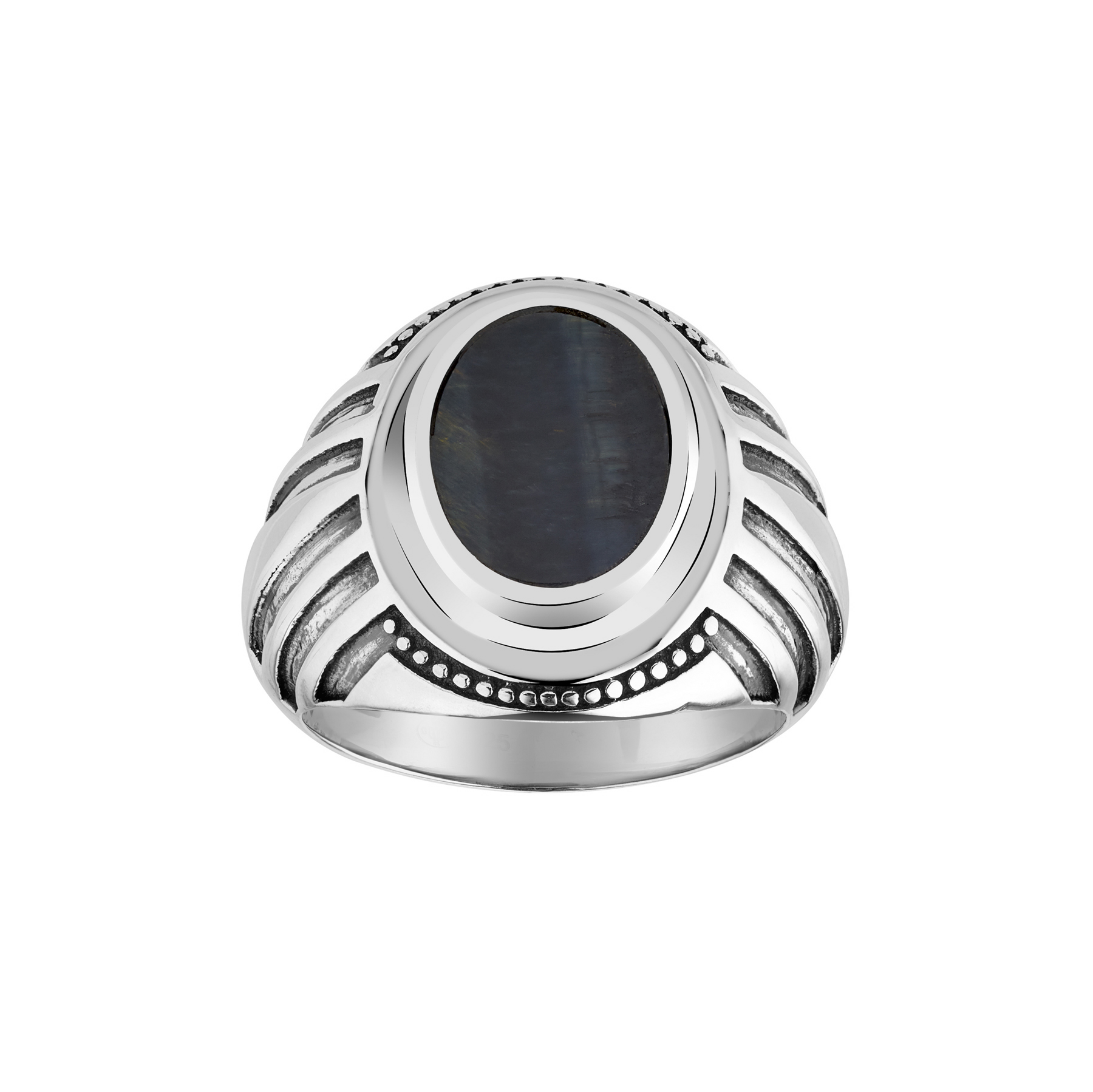 Bague onyx argent Agostino