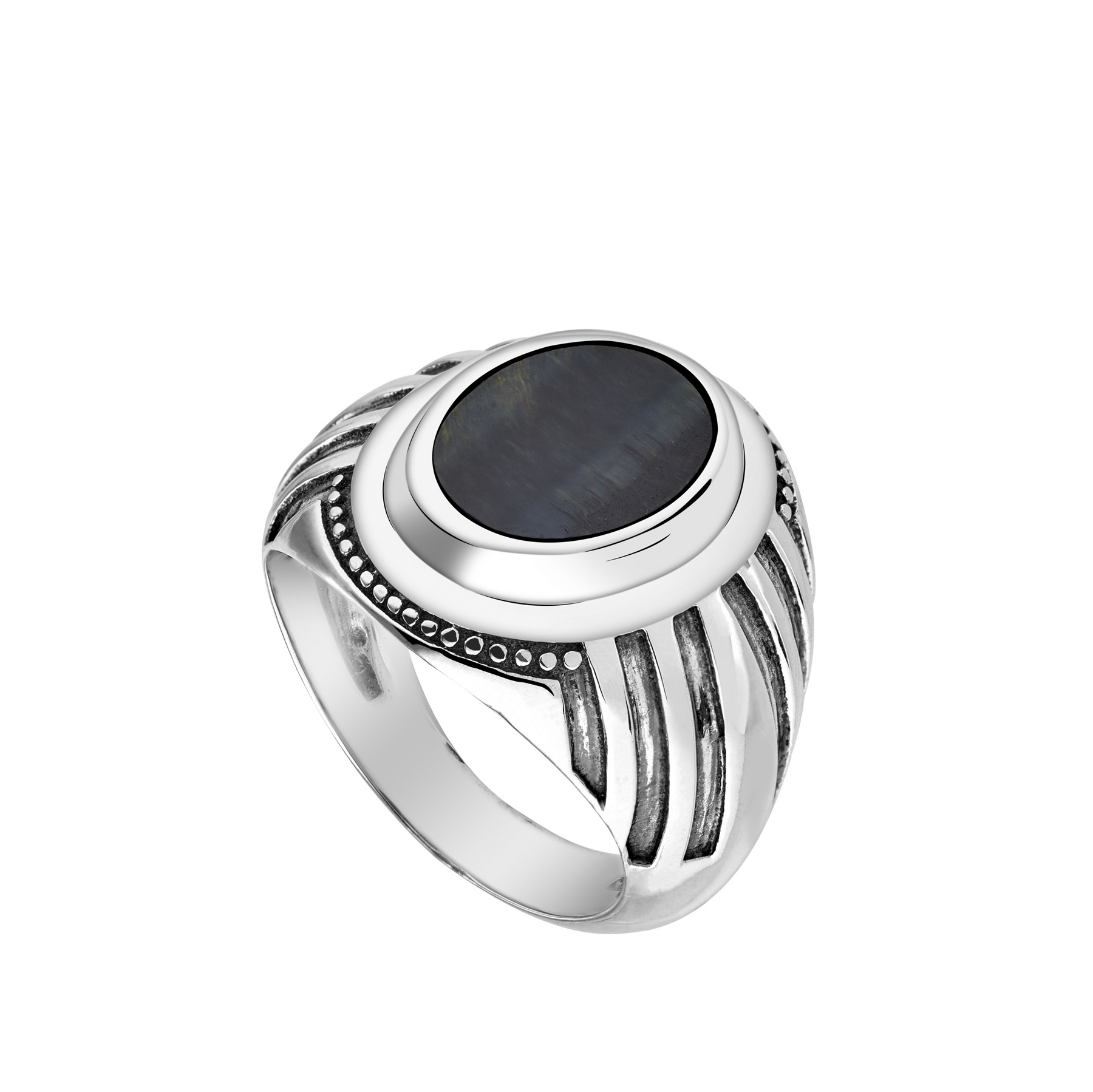 Bague onyx argent Agostino