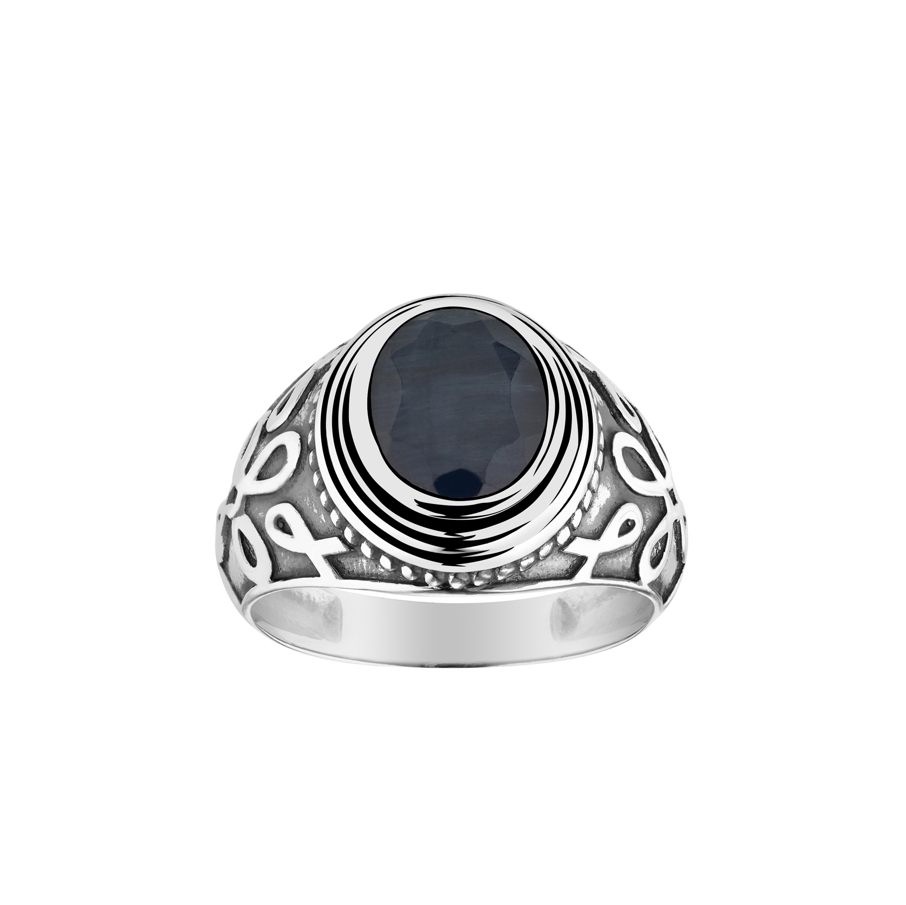 Bague oeil de faucon argent Acacio