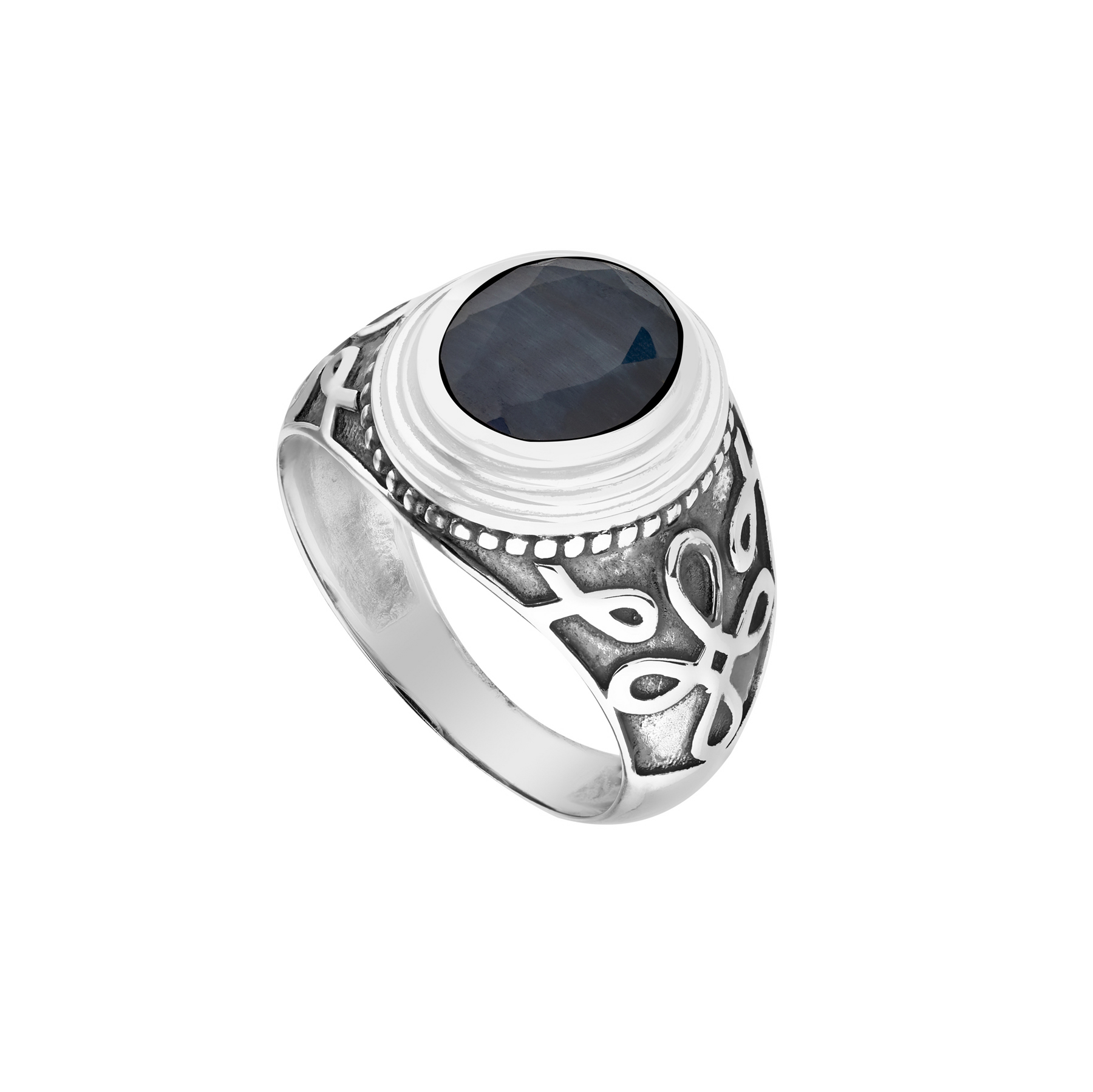 Bague oeil de faucon argent Acacio