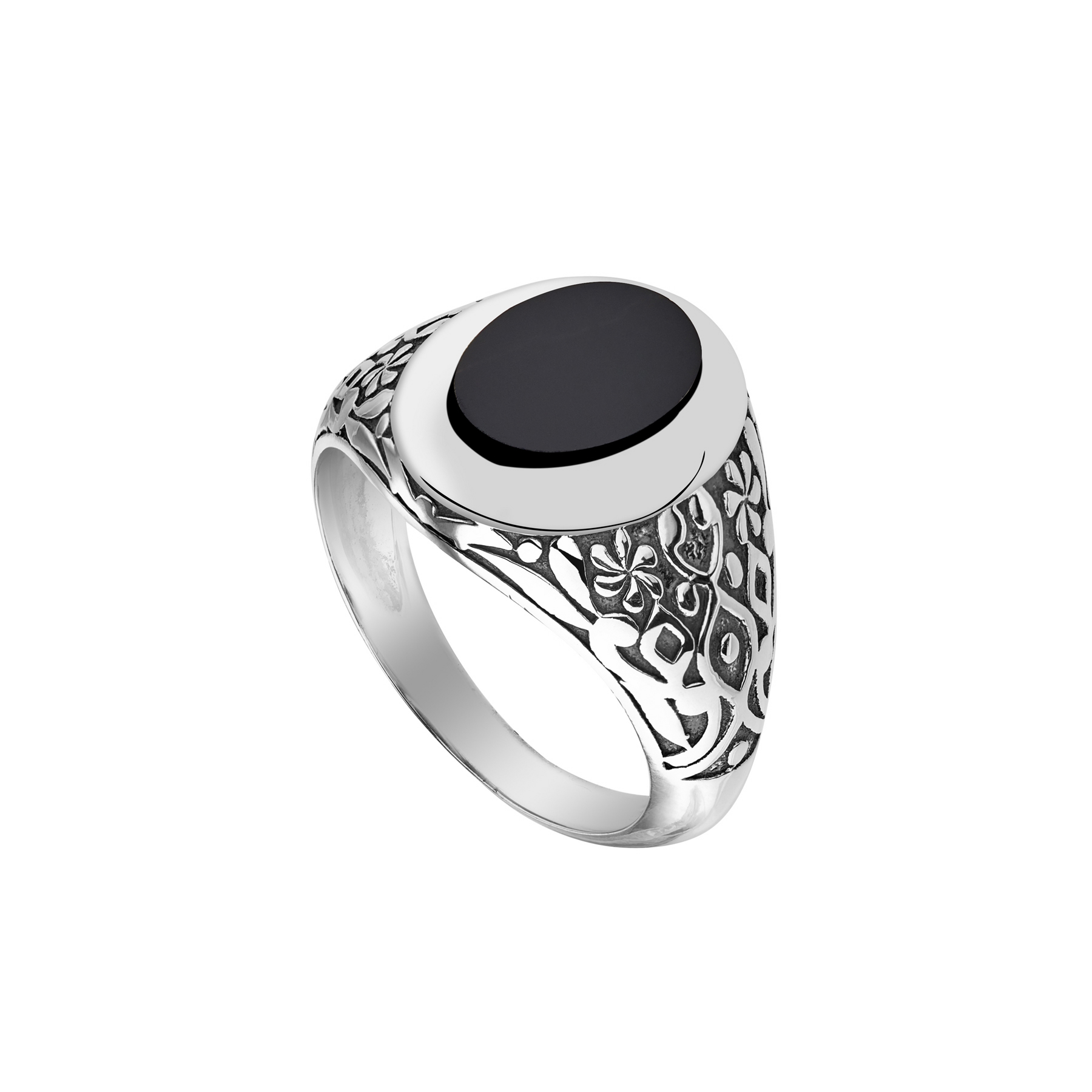 Bague onyx argent Auzo