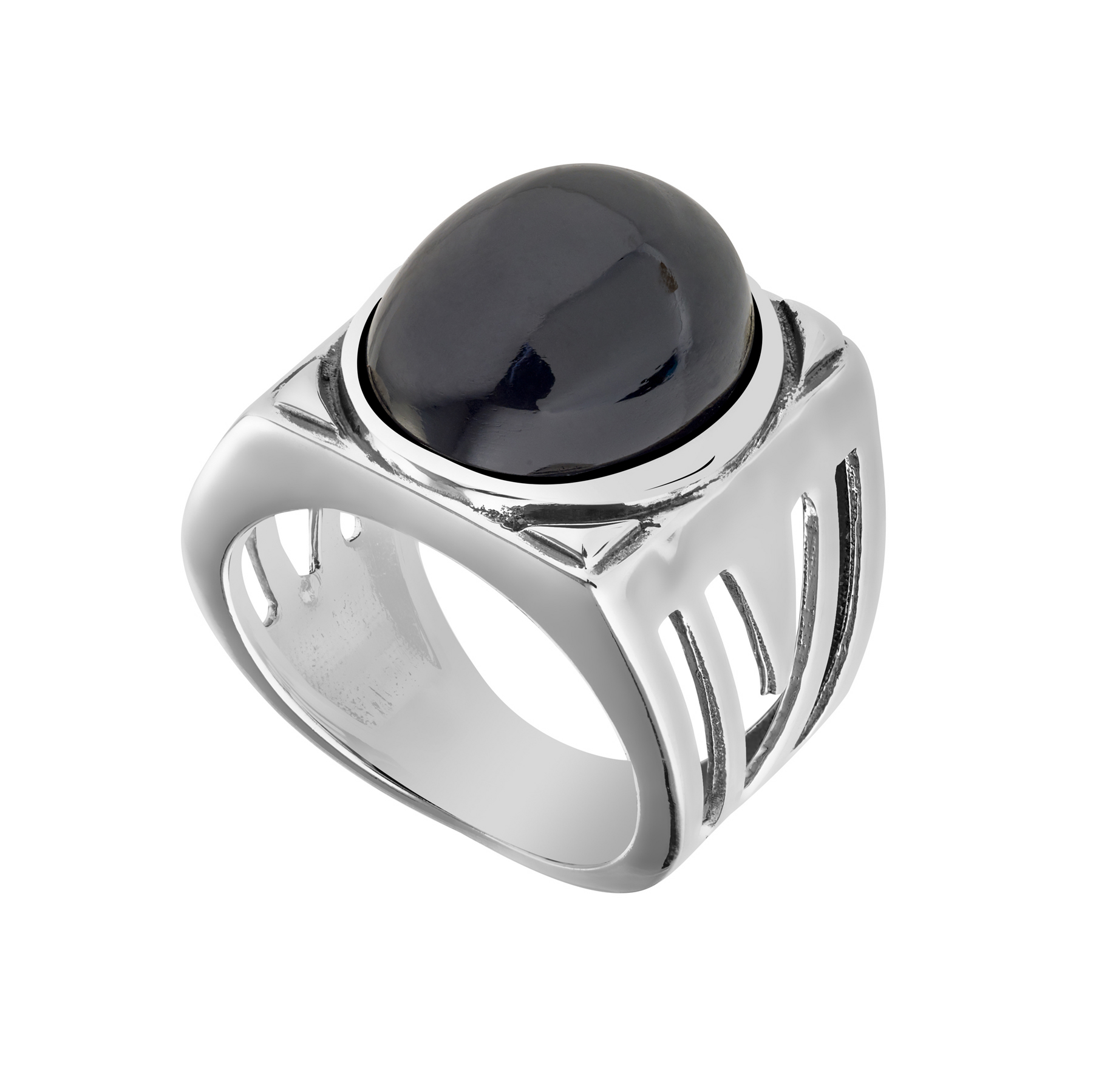 Bague onyx argent Alexandro