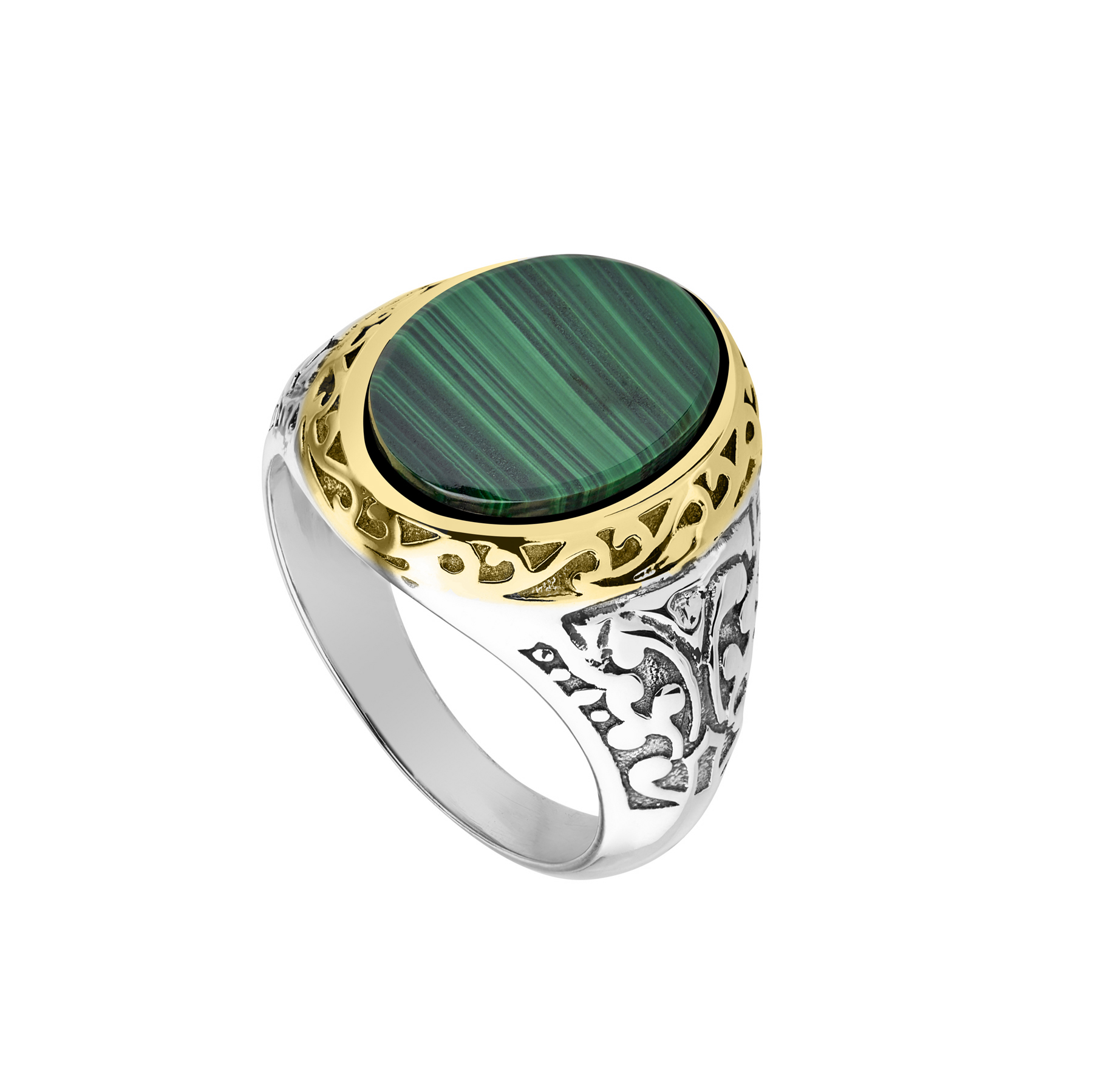 Bague malachite argent Amadeus